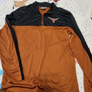 Men’s light Texas Long horns half zip pullover